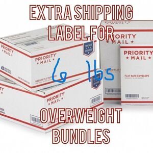 Extra weight shipping label/postage